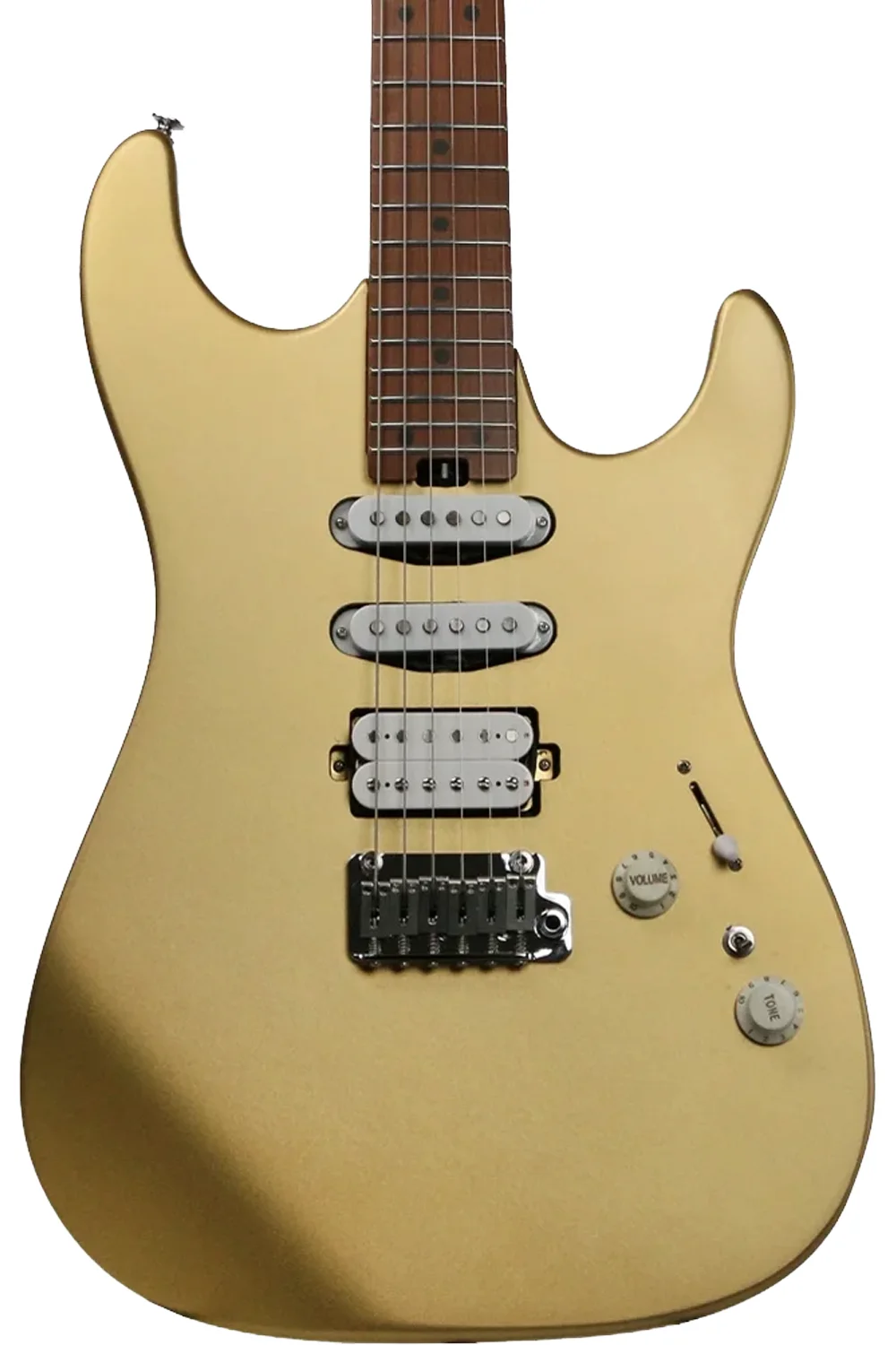 Soloking MS-1 Custom 24 HSS Flat Top in Satin Shoreline Gold
