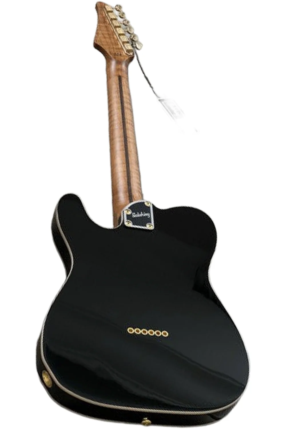 Soloking MT-1G FM MKII With Roasted Flame Maple Neck in Black Beauty 4