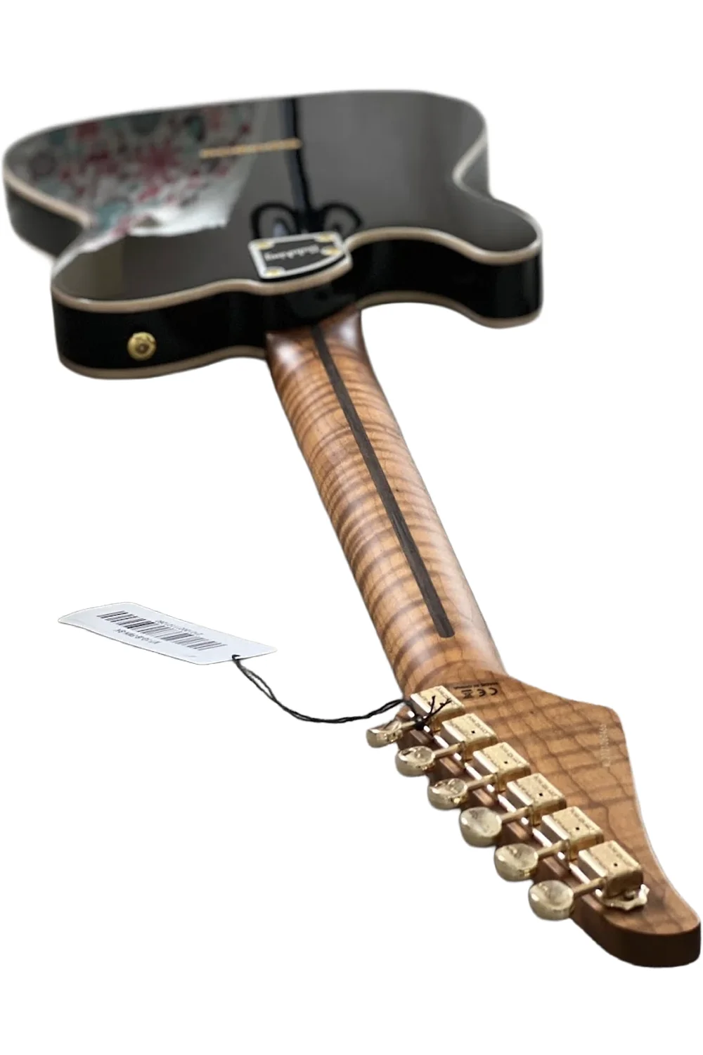 Soloking MT-1G FM MKII With Roasted Flame Maple Neck in Black Beauty 5